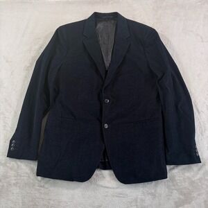 Theory Kris HL Two Button Blazer Sport Coat Navy Stretch Corduroy Men 44 $565